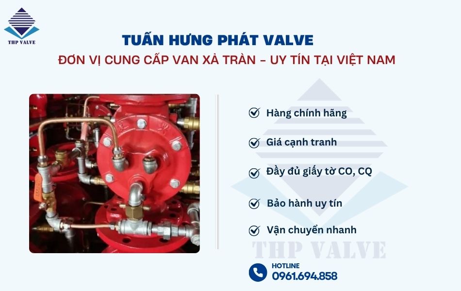 địa chỉ mua van xả tràn chính hãng