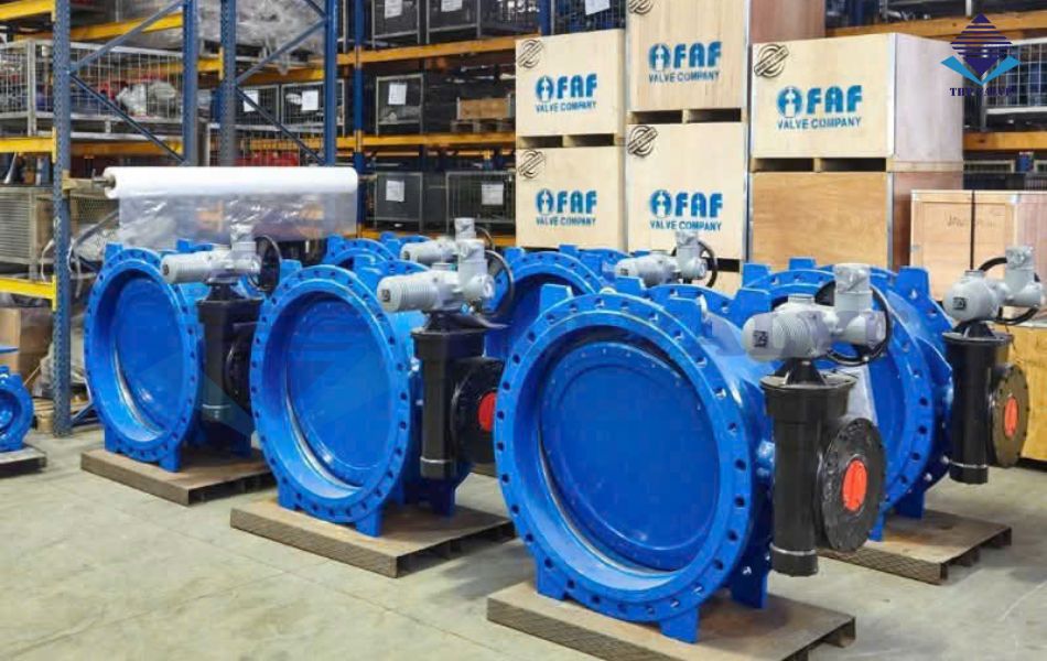 hình ảnh thực tế van bướm mặt bích tại kho tuấn hưng phát