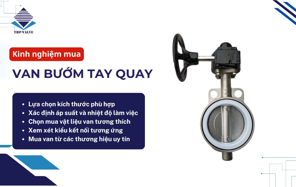 hướng dẫn lựa chọn van bướm tay quay