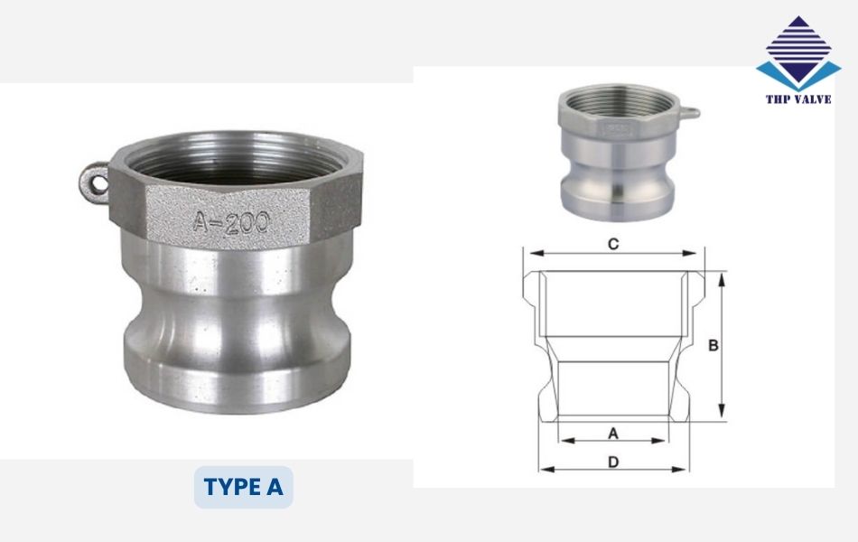 Khớp nối nhanh inox kiểu A