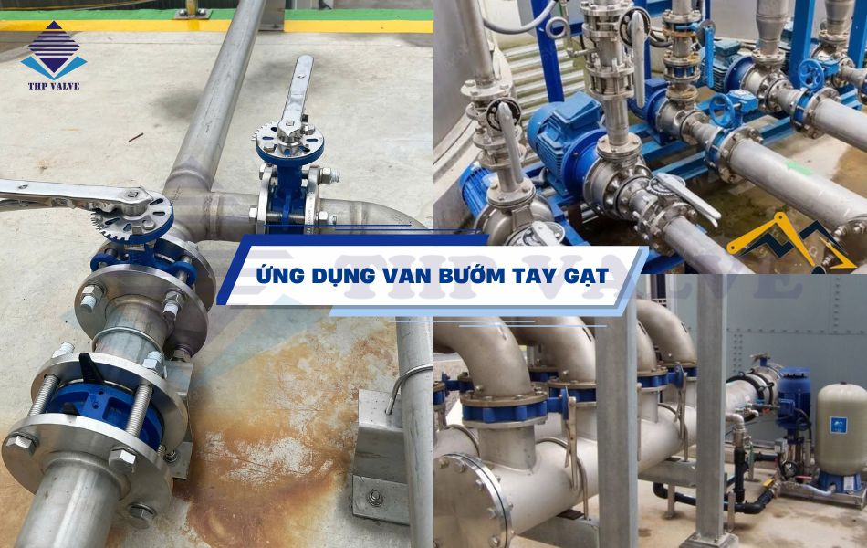 ứng dụng van bướm tay gạt