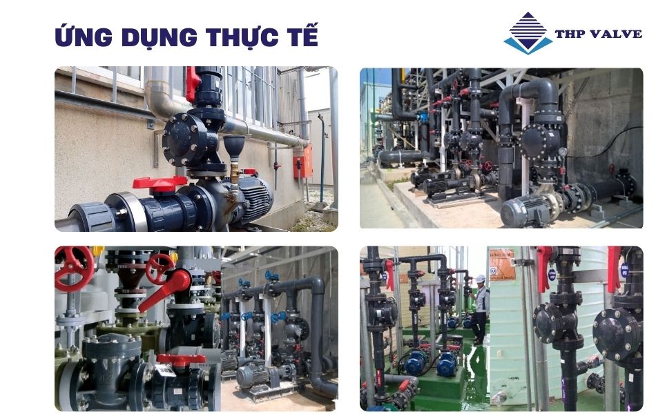 ứng dụng thực tế van một chiều nhựa lá lật