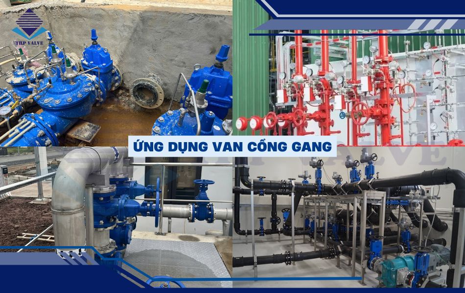 ứng dụng van cổng gang