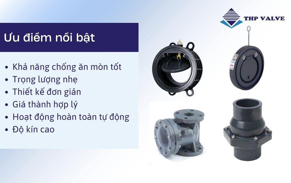 ưu điểm van 1 chiều lá lật nhựa