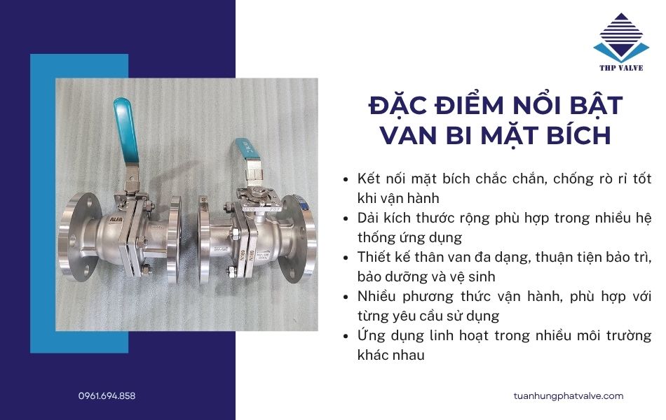 ưu điểm van bi mặt bích