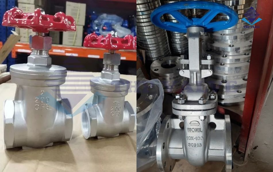 hình ảnh thực tế van cổng inox tại kho tuấn hưng phát valve