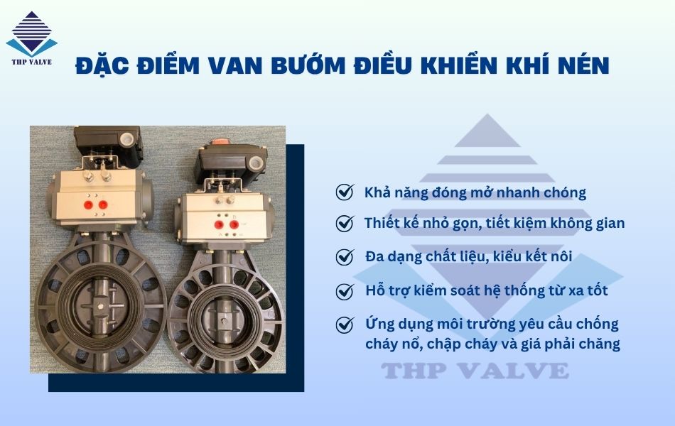 đặc điểm nổi bật van bướm điều khiển khí nén