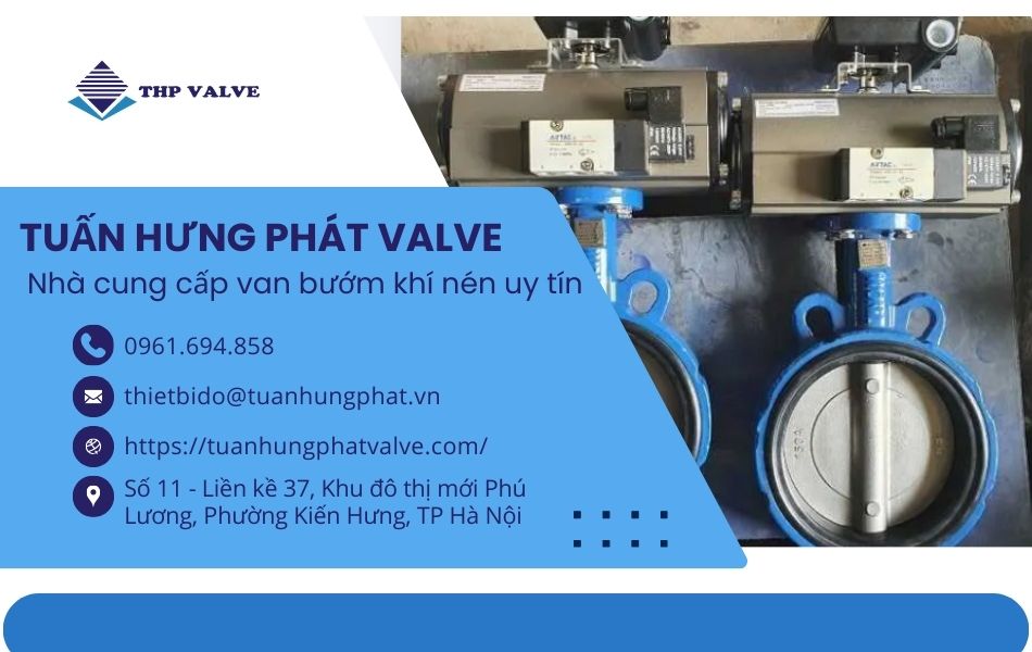 địa chỉ mua van bướm điều khiển khí nén