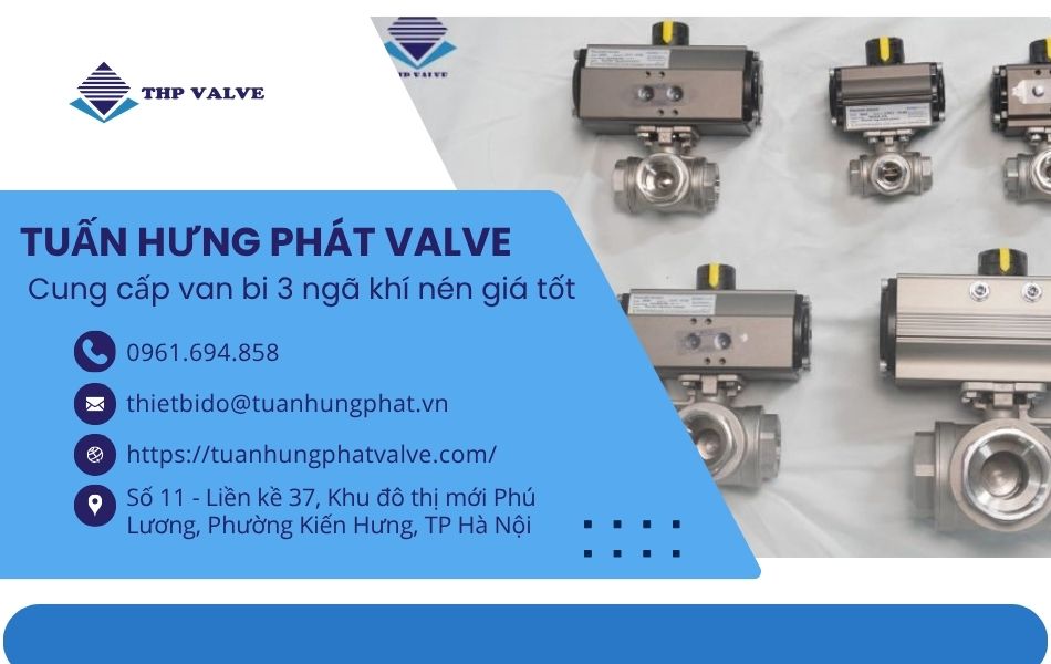 mua van bi 3 ngã điều khiển khí nén chính hãng ở đâu