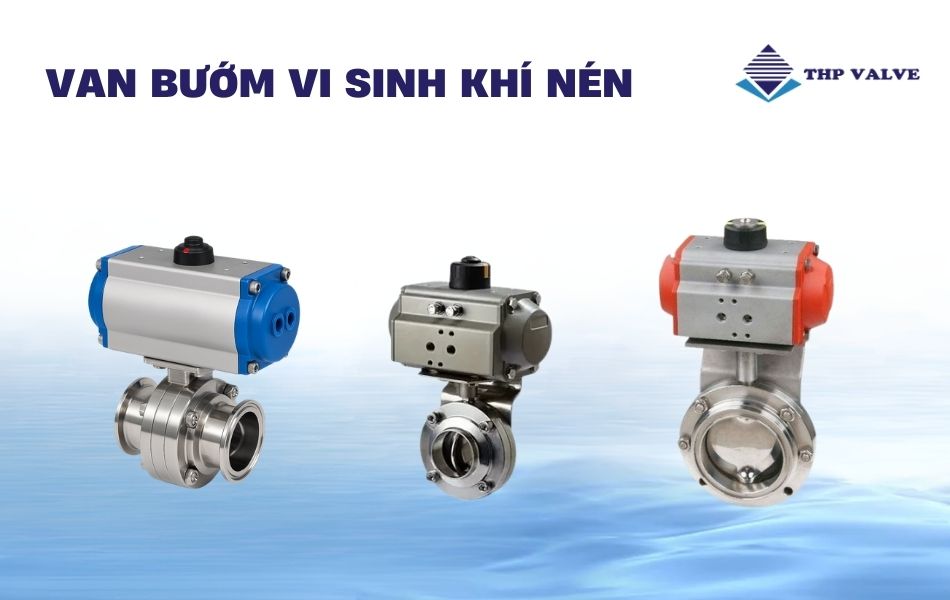 van bướm vi sinh điều khiển khí nén