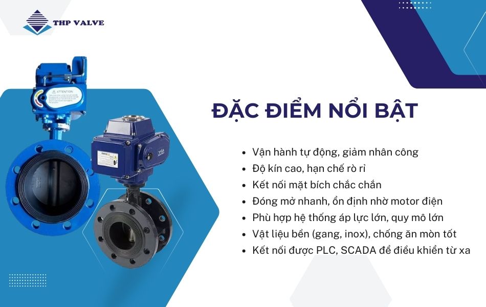 đặc điểm nổi bật van bướm điều khiển điện hai mặt bích
