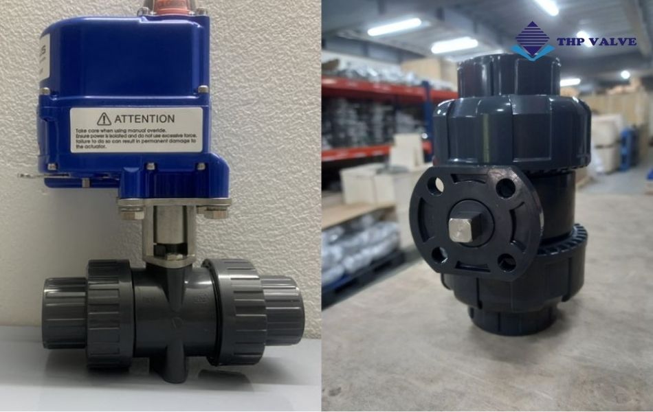 van bi nhựa rắc co điều khiển điện