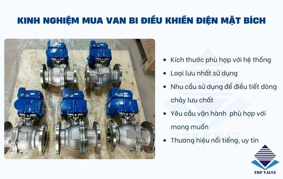 kinh nghiệm mua van bi điều khiển điện mặt bích