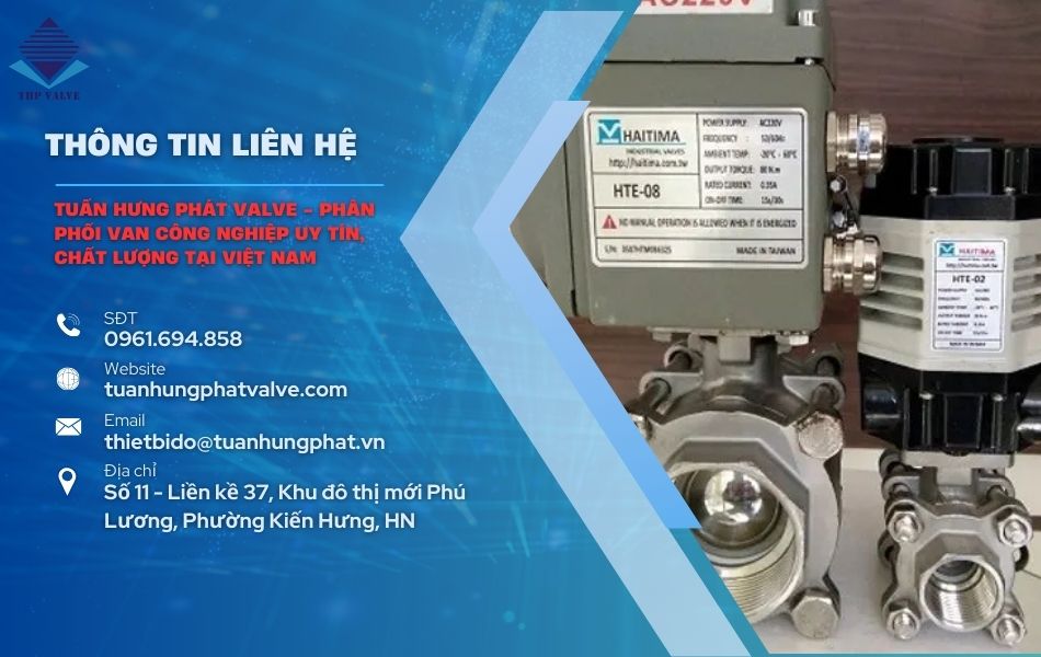 van bi điều khiển điện lắp ren haitima mua ở đâu