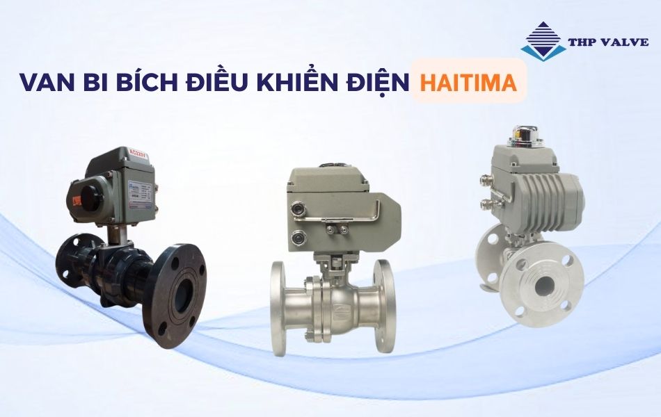 van bi mặt bích điều khiển điện haitima