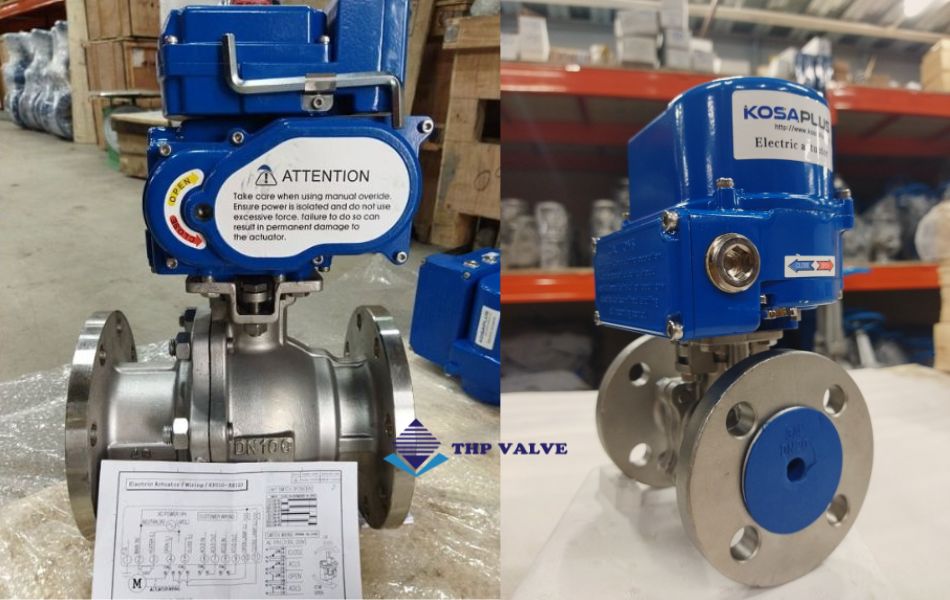 van bi mặt bích điều khiển điện kosaplus