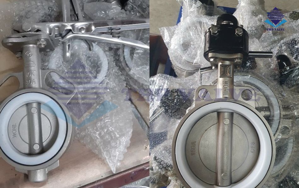 hình ảnh thực tế van bướm inox thương hiệu wonil tại kho tuấn hưng phát valve