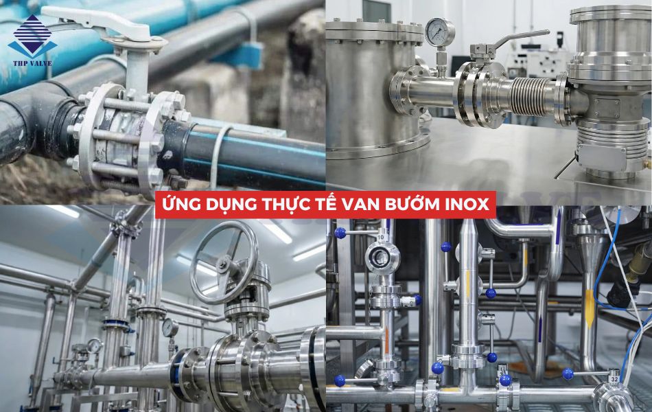 ứng dụng van bướm inox