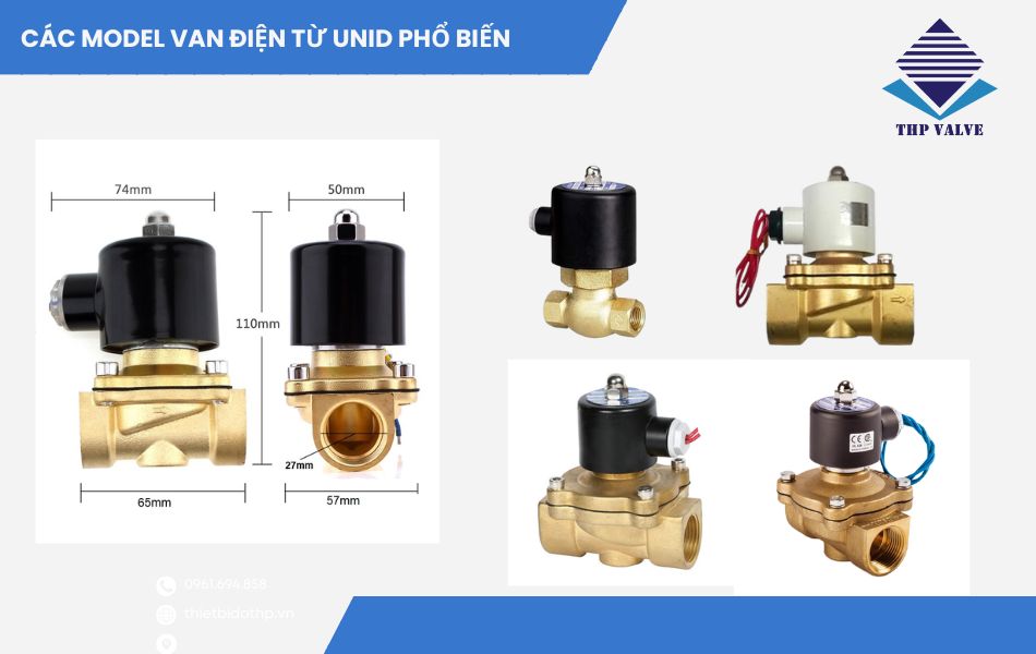 các model van điện từ unid phổ biến