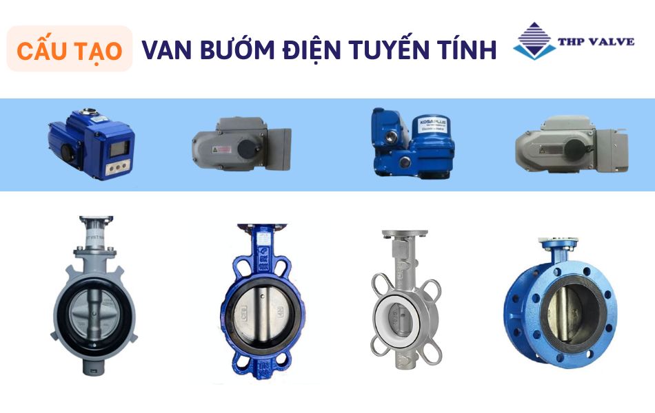 cấu tạo van bướm điện tuyến tính