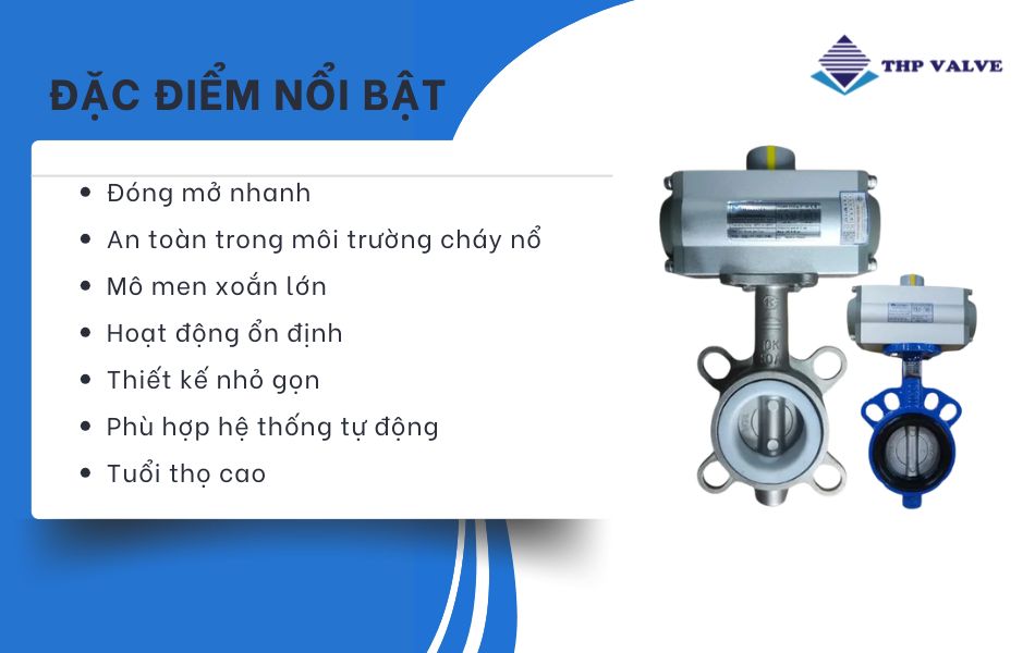 đặc điểm nổi bật van bướm điều khiển khí nén haitima