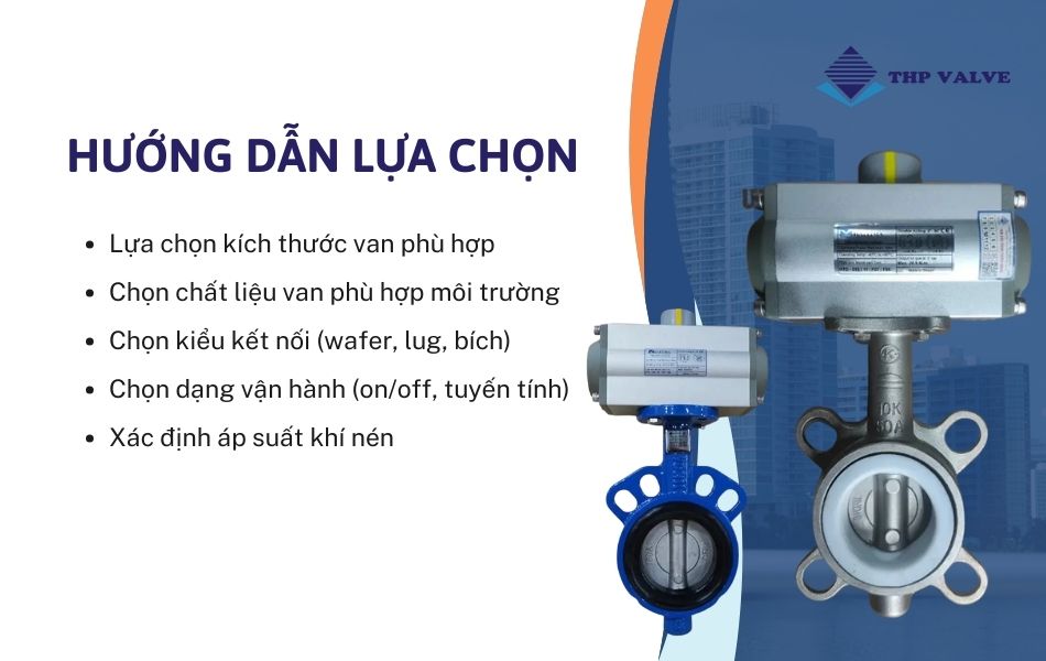 hướng dẫn lựa chọn van bướm điều khiển khí nén haitima