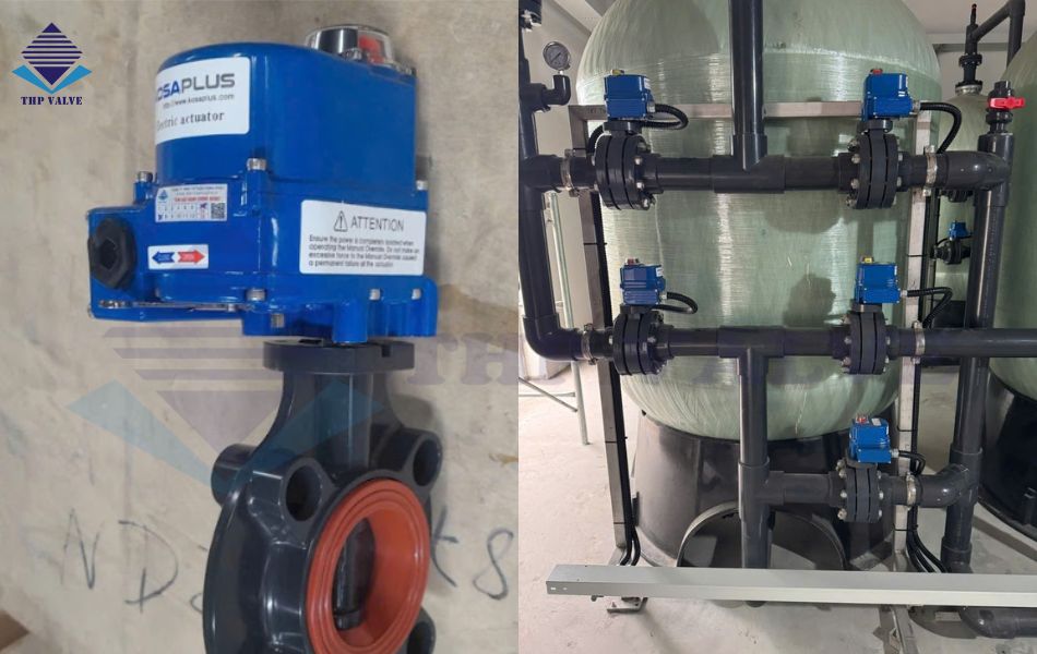ứng dụng thực tế van bướm nhựa điện kosaplus