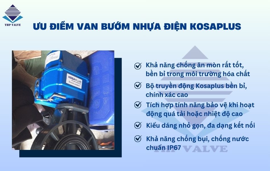 ưu điểm van bướm nhựa điện kosaplus
