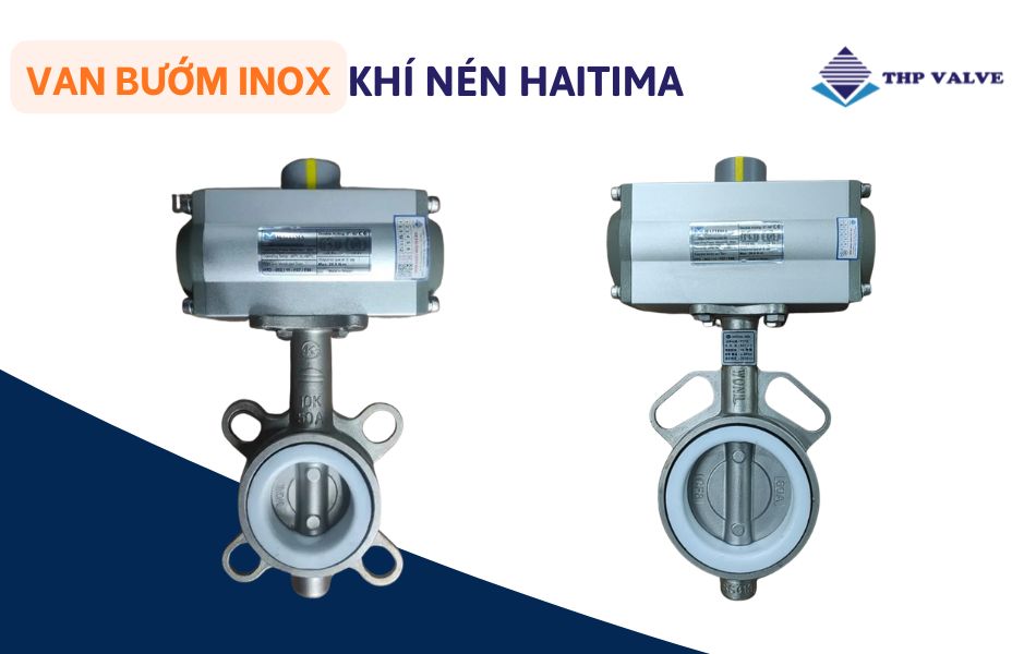 van bướm inox điều khiển khí nén haitima