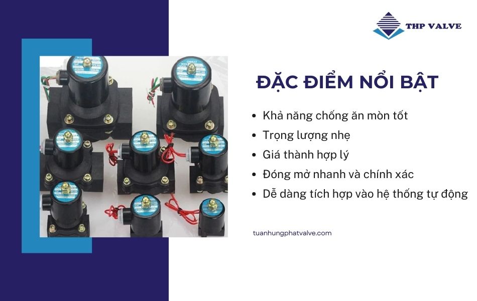 đặc điểm nổi bật van điện từ nhựa