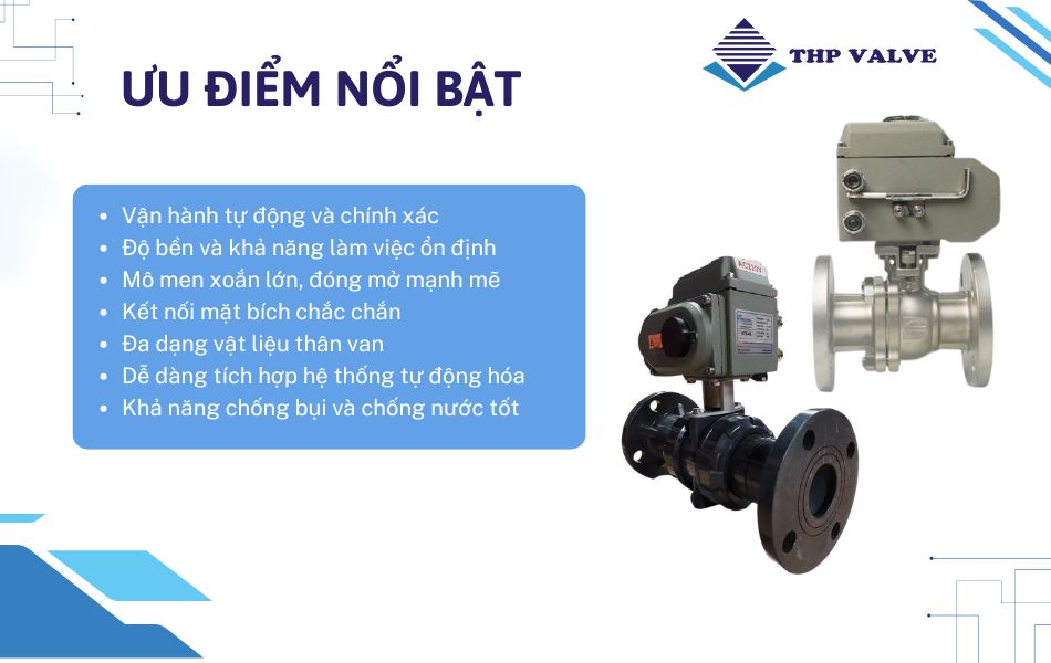 ưu điểm van bi mặt bích điều khiển điện haitima