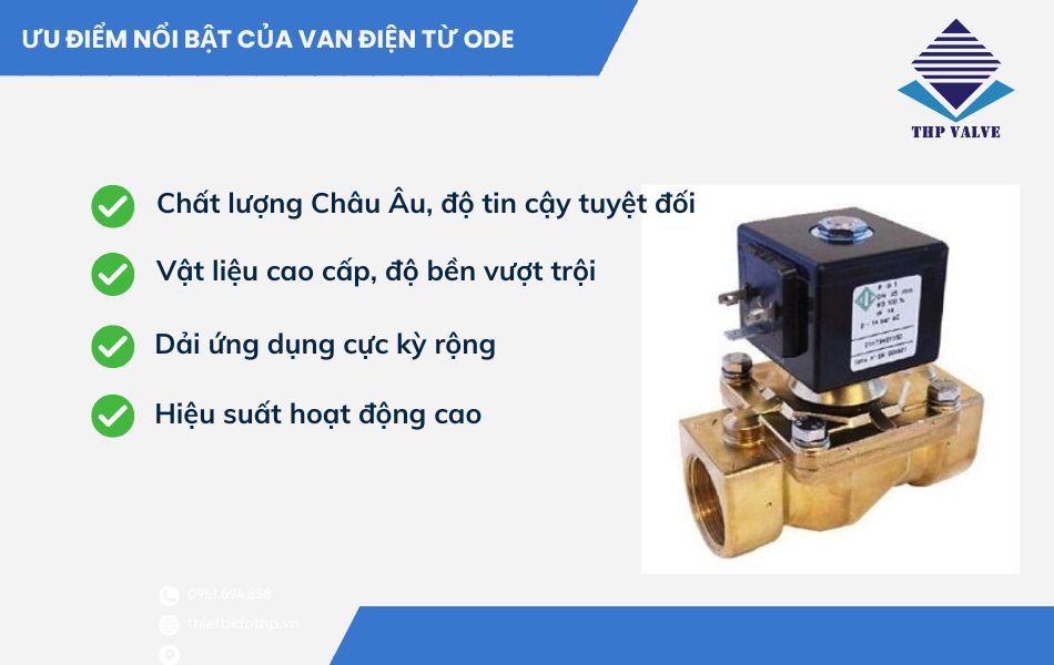 ưu điểm van điện từ ODE