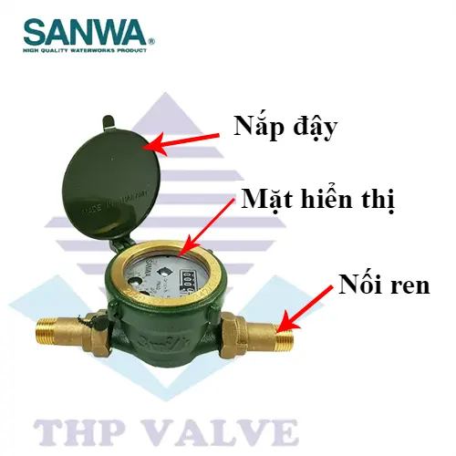 Cấu tạo chi tiết các bộ phận của đồng hồ nước sanwa