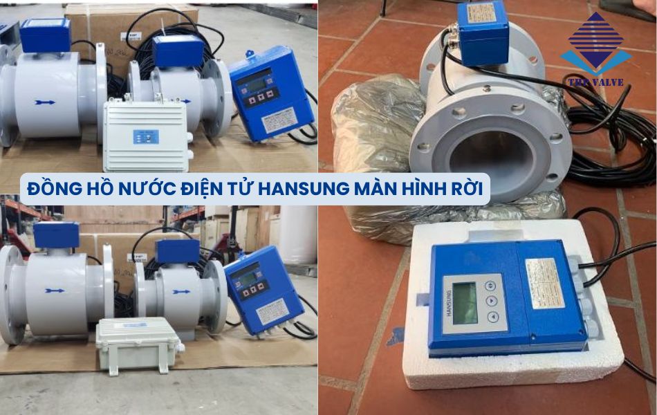 Đồng hồ đo nước điện tử Hansung phiên bản màn hình rời