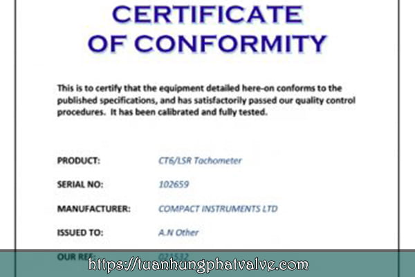 certificate of conformity là gì