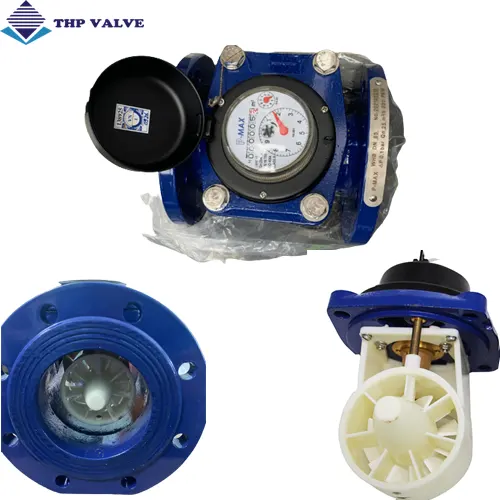 Đồng hồ đo nước Pmax hoạt động dựa vào cánh quạt chuyển động bên trong thân thiết bị