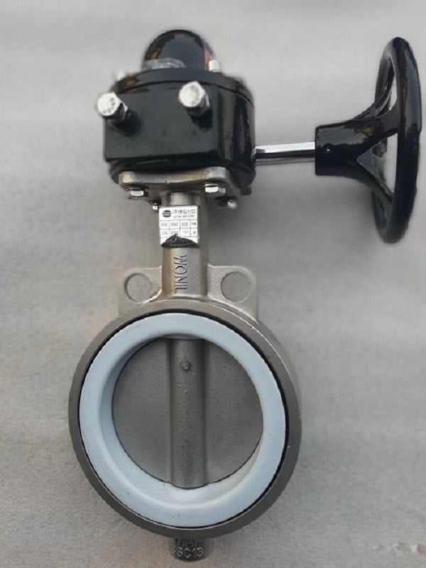 Van bướm inox 304 tay quay gioăng teflon