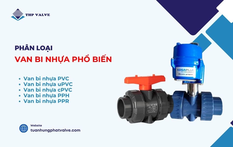 các loại van bi nhựa phổ biến trên thị trường