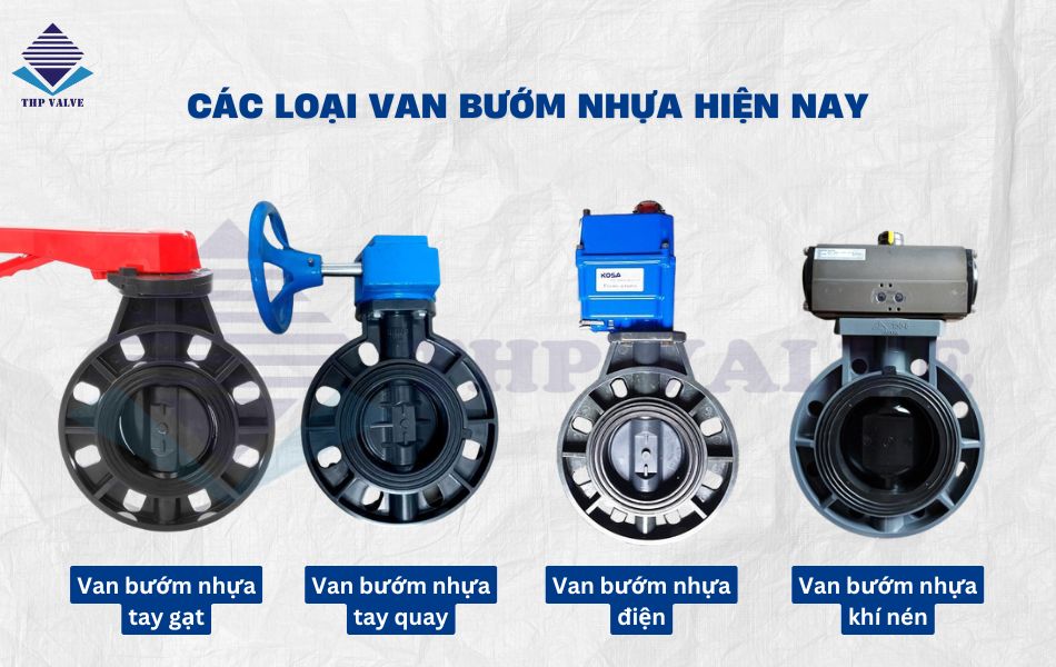 các loại van bướm nhựa phổ biến