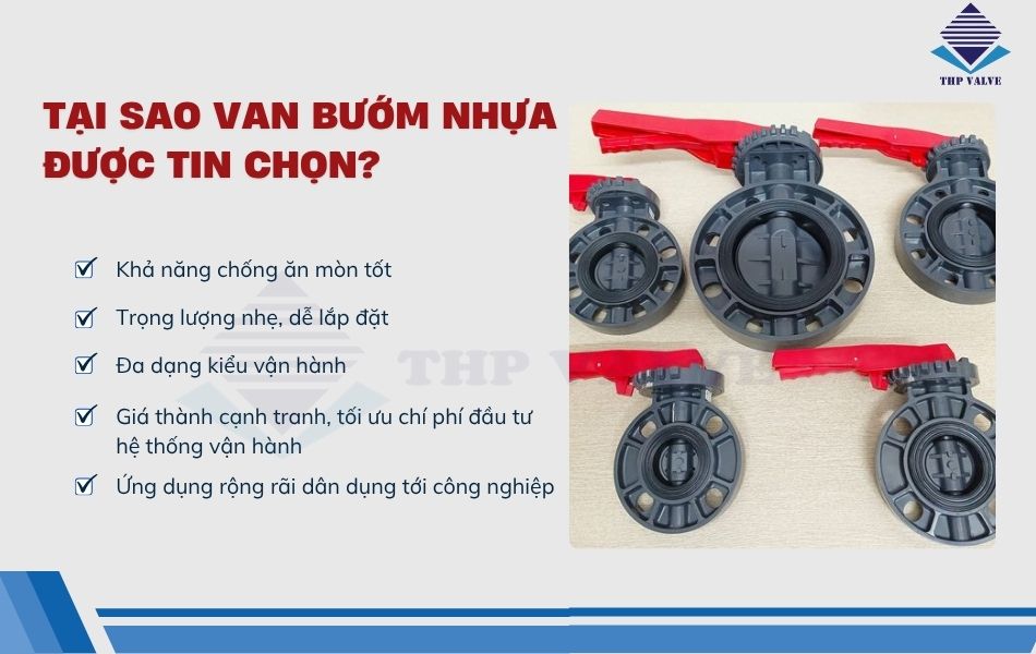 ưu điểm van bướm nhựa