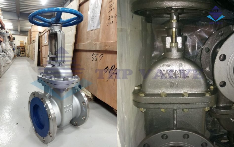 hình ảnh thực tế van cổng mặt bích tại kho tuấn hưng phát valve