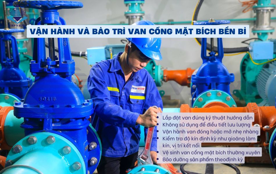 hướng dẫn vận hành và bảo trì van cổng mặt bích
