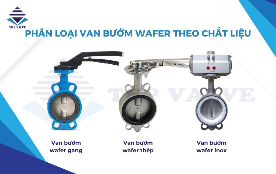 phân loại van bướm wafer theo chất liệu