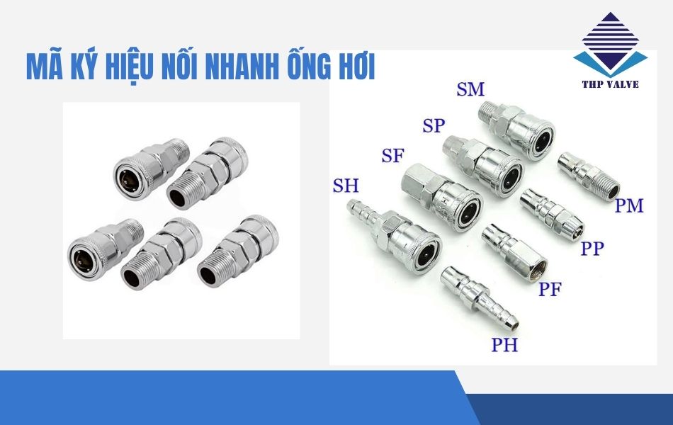 mã ký hiệu đầu nối nhanh ống hơi