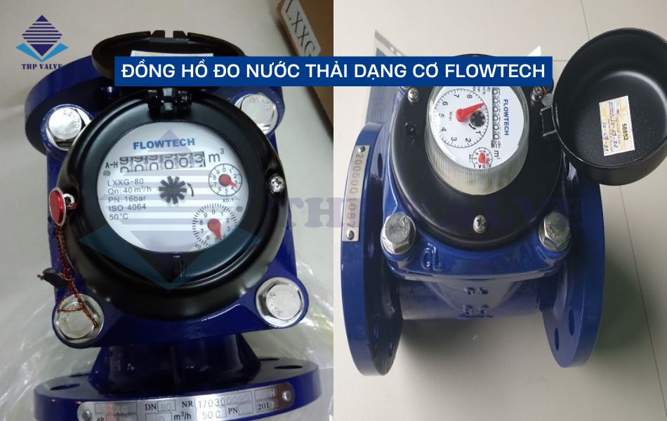 Đồng hồ đo nước thải dạng cơ Flowtech