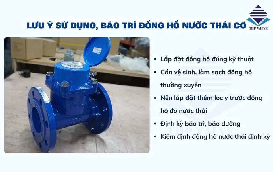 lưu ý sử dụng đồng hồ nước thải dạng cơ