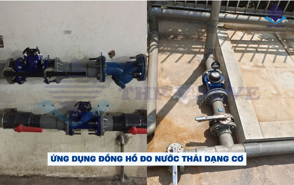 ứng dụng đồng hồ đo nước thải dạng cơ