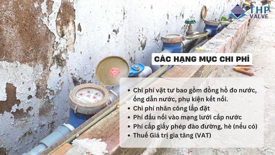 Các hạng mục chi phí lắp nước sạch tại Hà Nội