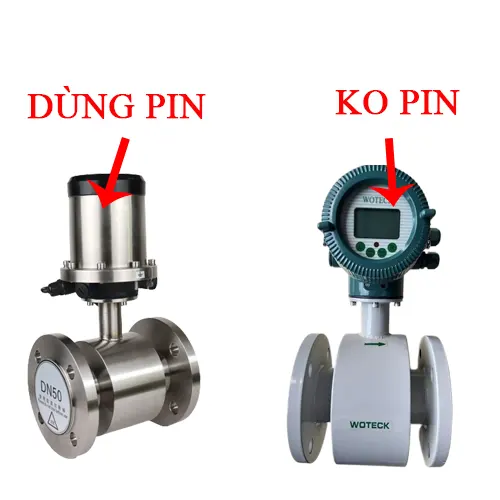 Khác nhau giữa đồng hồ đi nước điện từ dùng pin và không dùng pin