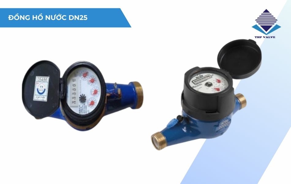 kích thước đồng hồ nước dn25